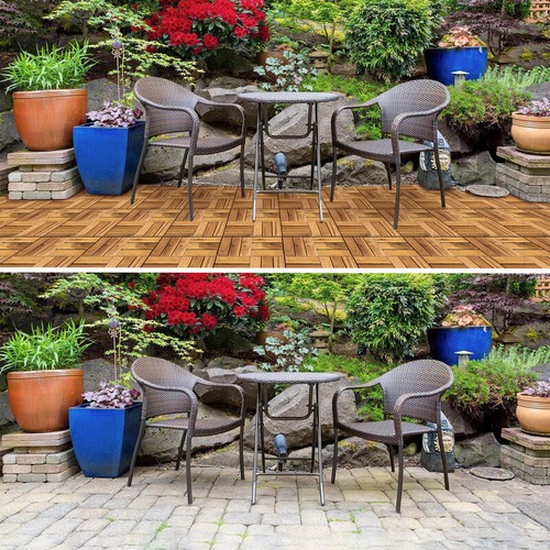 1m² Holzfliesen Fliesen Platten Terrassenfliesen Holzfliese 30x30cm Bodenbelage - Bild 4 von 13