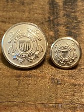 2 USCG Coast Guard Auxiliary Buttons (Made in USA) Waterbury Conn.