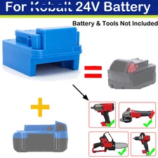 Adapter Fits For Koba lt 24V Li-Ion Battery To For Milwaukee 18V Cordless Tools