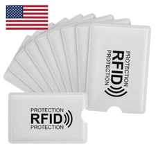 10x RFID Blocking Sleeves Credit Card Protector Holders Theft Protection Secure
