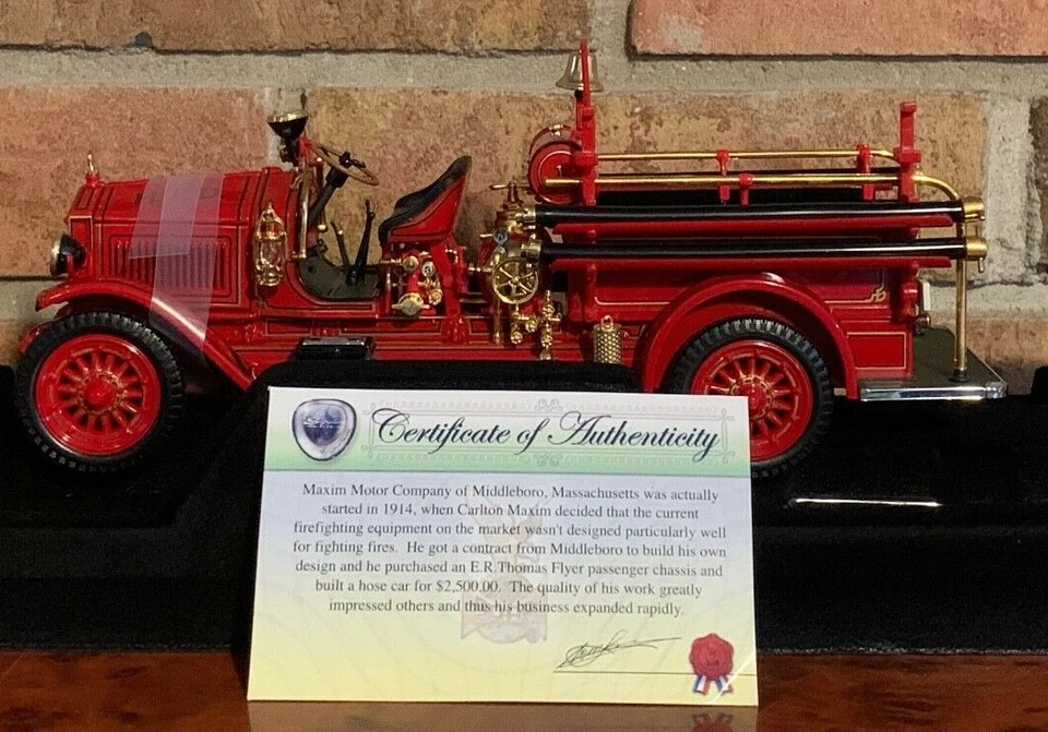1923 Maxim C-1 Fire ROAD SIGNATURE 24K GOLD PLATED COIN DIE CAST RARE FIND  - Image 2 of 4