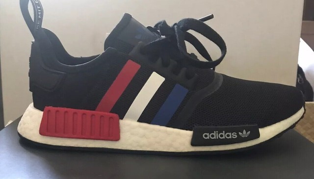 nmd r1 black red blue