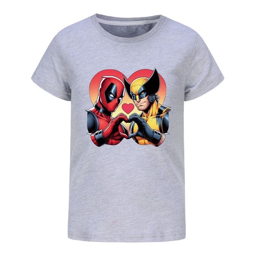 Kids Girls Boys Deadpool+Wolverine Casual Short Sleeve T-shirt Cotton Summer Top - Picture 25 of 49