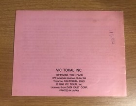 Bump &lsquo;N&rsquo; Jump - Nintendo NES - Instruction Manual Booklet Only