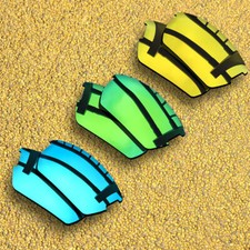 3 Sets Lenses Replacement for-Wiley X Valor Polarized-Blue Green 24K Gold