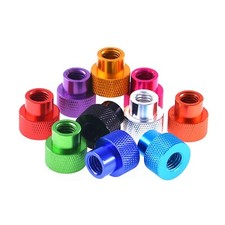 M5 M6 Through Hole High Type Knurled Thumb Nuts Aluminium Hand Grip Knobs Nut