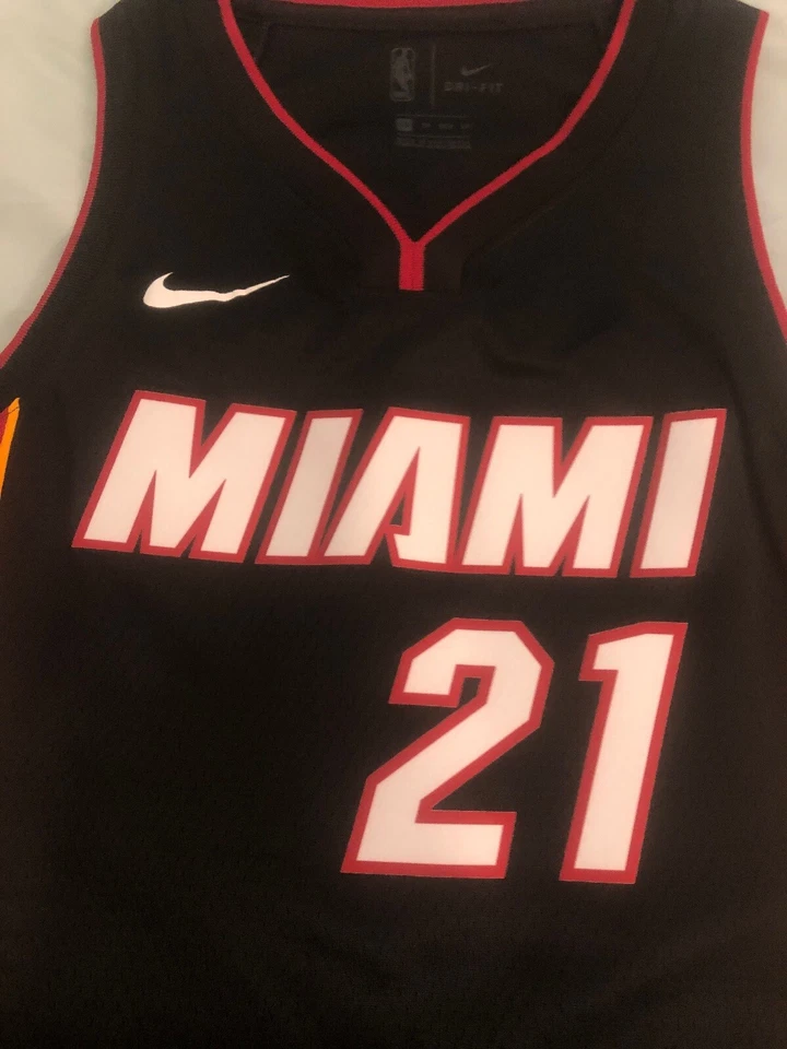 NIKE NBA MIAMI HEAT JERSEY LADO BLANCO #21 DRI-FIT NUEVO CON ETIQUETAS MUJER TALLA XS Foto 2 de 4