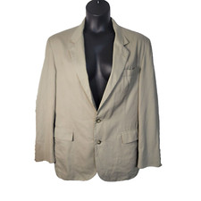 Banana Republic Cream Size Medium Two Button Blazer USA Made Single Vent Cotton