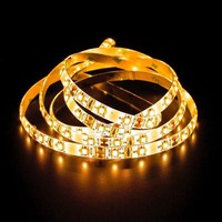 5M (500Cm) LED Streifen Band Leiste 12V Gelb IP65 300Leds 60Led/M SMD3528