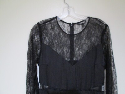 Express Dress Women's 10 Black Lace Casual Ladies Bohemian Mini Skater  Flowy | eBay