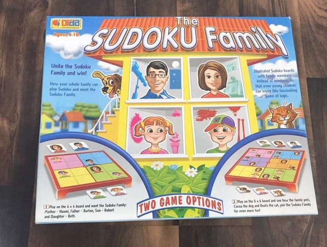 The Sudoku Family Board Game By Orda Ages 4 10 Two Game Options EBay