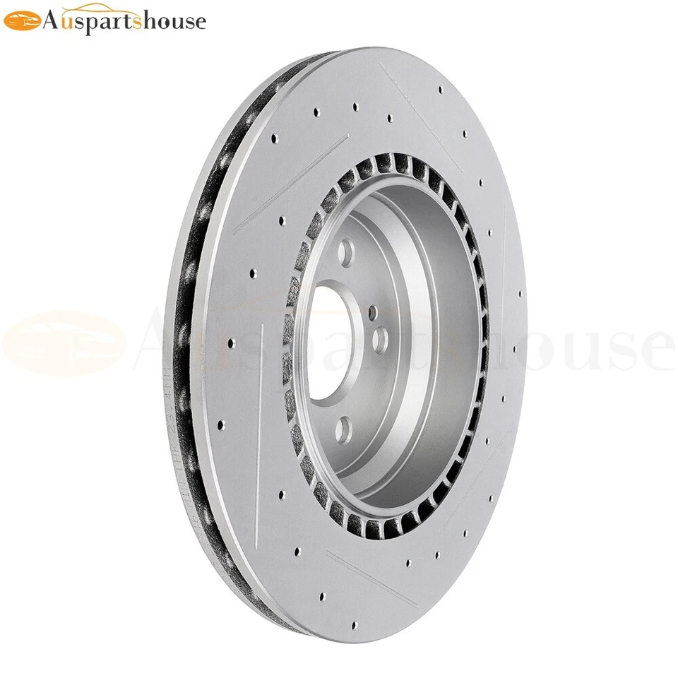 2 задних дисковых тормозных диска для 2004-14 Mercedes-Benz S350 CL550 S550 CL600 S600 - Изображение 2 из 4