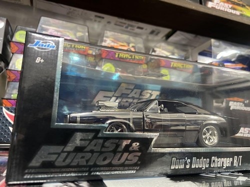 Jada Toys Fast & Furious Limited Edition Dom's Dodge Charger R/T 1/24 Chrome - Picture 2 of 7