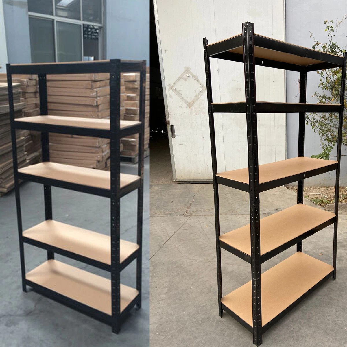 FURNITURE DIY METAL STORAGE RACK SHELVING BOOK SHELF KITCHEN OFFICE DISPLAY UNIT