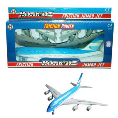 Flugzeug Jumbo Jet Spielzeug Reibung Kraft Kinder Kids 3+ Geburtstagsgeschenk Kunststoff UK