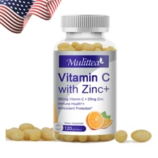 Vitamin C Capsules 360mg Immune System Support, With Zinc Antioxident Capsules