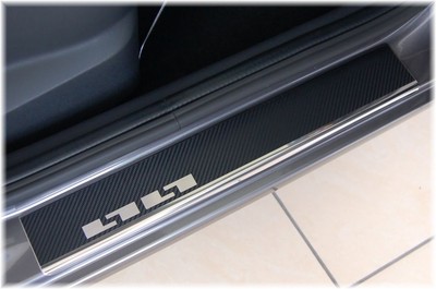 Einstiegsleisten für Mitsubishi PAJERO SPORT 2008-2015 Carbon-Style  Edelstahl