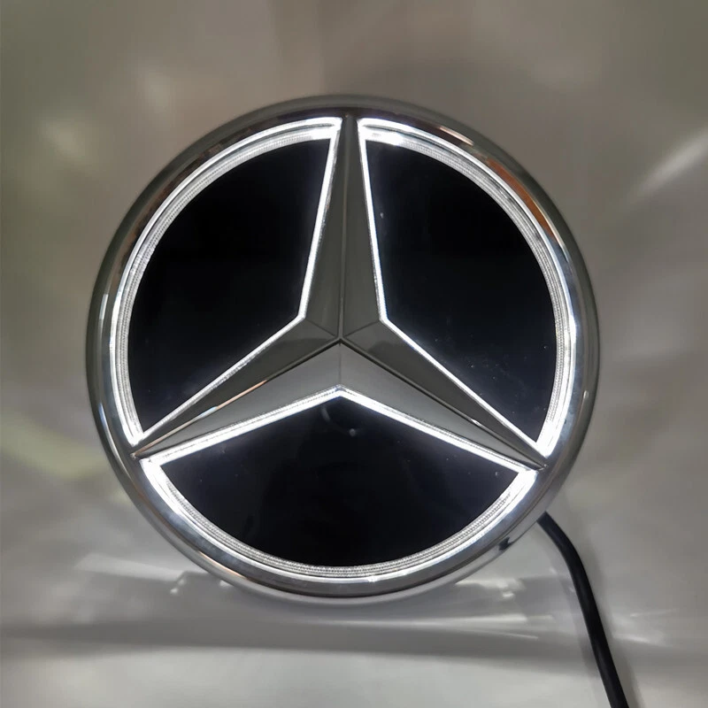 LED Light LOGO Front Grill badge Mirror Star Emblem For 06-14 Mercedes Benz W204 Foto 2 de 4