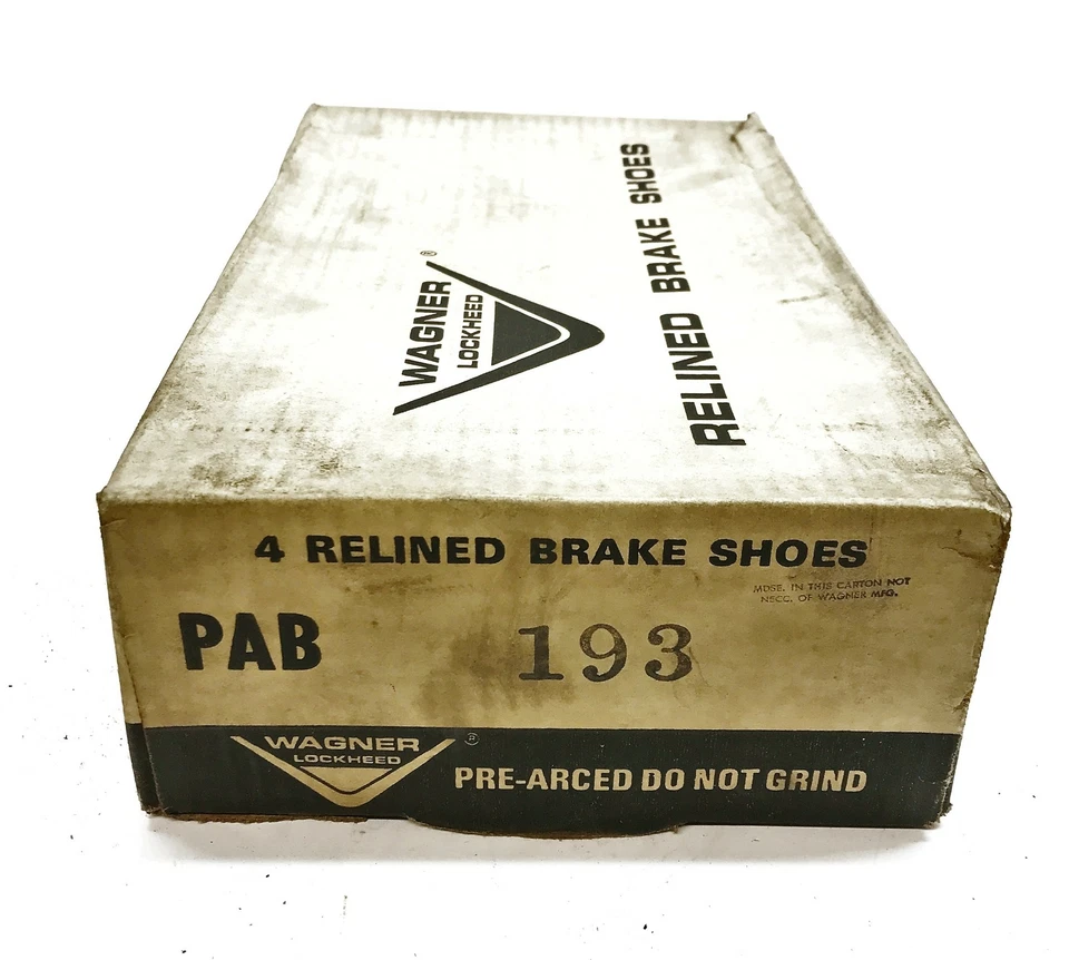 Conjunto de sapatas de freio Wagner re-forradas 193 novo na caixa - Imagem 4 de 4