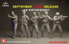 Turnbase Miniature Modern Law Enforcement Police Zona Alfa Spectre 15 20 28mm 3D