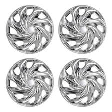 15 Set Of 4 Chrome Wheel Covers Snap On Full Hub Caps Fit R15 Tire Steel Rim