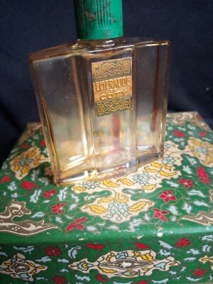 Alter Parfum Flakon - SMARAGD - François COTY - Blumenbox, leerer Flakon
