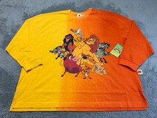 NEW Disney The Lion King Sweatshirt Adult 3XL Orange Simba Pumbaa Timon Scar