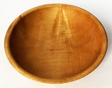 STEVE STOVER STUDIOS TURNED WOOD LOW CENTERPIECE SILVER MAPLE 15" SALAD BOWL ART