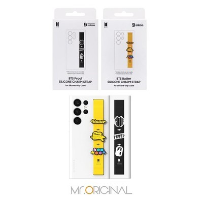 Original Samsung BTS SILICONE CHARM STRAP for S23 Series Silicone Grip Case