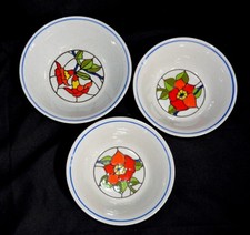 Vintage METLOX Poppy Trail Serving Bowl SET 9.25"/ 2 of 8.5" Made in USA
