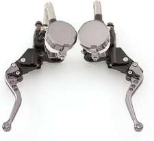 Universal 7/8" 22mm Motorcycle Master Cylinder Dual Hydraulic Brake Clutch Gray