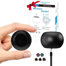 2 Mini Speakers, 3W Small Portable Bluetooth Speaker with Lanyard, Water Resi...