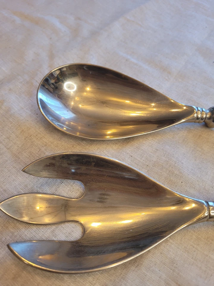 Mother of Pearl Spoon Serving 19" Long Set Party Entertaining - Image 3 of 4