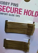 Beauty 360 Mini Bobby Pins Bronze Hair Bob Pins Pack of 36 Confort Glide Tips