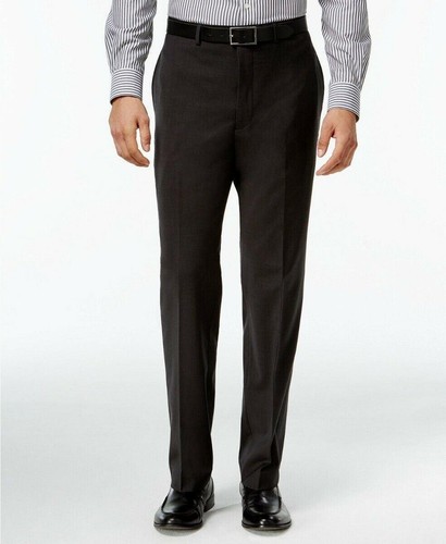 Calvin Klein Mens Slim fit Casual Pants 36 / 34 Grey Solid - Picture 3 of 5