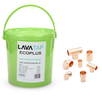 LavaTap Endvorschub Kupferrohr Fittinge 15 mm 22 mm Endvorschub Eimer 180 Stück