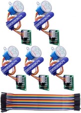 Geared Stepper Motor 28BYJ-48 5V Uln2003 Driver Board Kit 5 Pcs for Arduino DIY