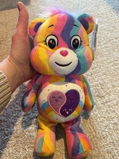 Care Bears Fun Size Sparkle Plush Friend Forever Bear: by Hasbro TIE DYE RAINBOW
