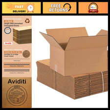 Medium Corrugated Shipping Boxes 16"x12"x8" - 25-Pack for Moving, Mailing Stor