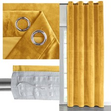 SAMT Vorhang Ösen Kräuselband Velour abdunkelnd blickdicht U-Band Samtgardine