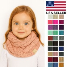 C.C Kids Toddler Chunky Soft Cozy Winter Neck Warmer Knit Infinity Scarf