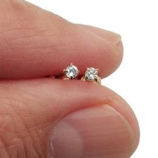 18K Rose Gold Filled Tarnish-Free 2mm Round Cubic Zirconia CZ Stud Post Earrings