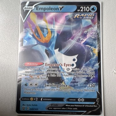 Pokémon Empoleon V 040/163 SWSH05 Battle Styles Ultra Rare Holo 210 HP Eng 2021
