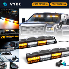 2x16.8 Inch Dash Strobe Lights - 48 Led Emergency Visor Light Bars For Safety