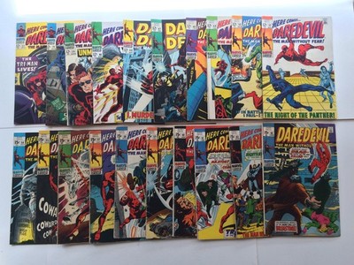Daredevil Marvel Silver Age lot (20) #22 26 29 40 44 47-50 52 54-62 65 VG to FN+