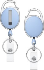 Uniclife 2 Pack Retractable Keychain, Retractable Badge Reel, Heavy Duty Badge H