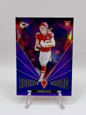 2024 Panini Phoenix Purple Rookie Rising CARSON STEELE (RC) #RR-CSE- CHIEFS