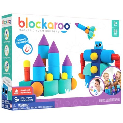 Magnetic Foam Building Blocks 35 Piece Castle Bath Toys Toddlers Bathtub