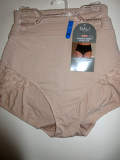 Bali 2-Pair Shaping Brief Firm Control Beige Shapewear Cotton Blend womens  XL