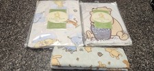 Classic Pooh By Disney Lot - Swaddling Blanket, Crib Sheet,  Curtain Panel